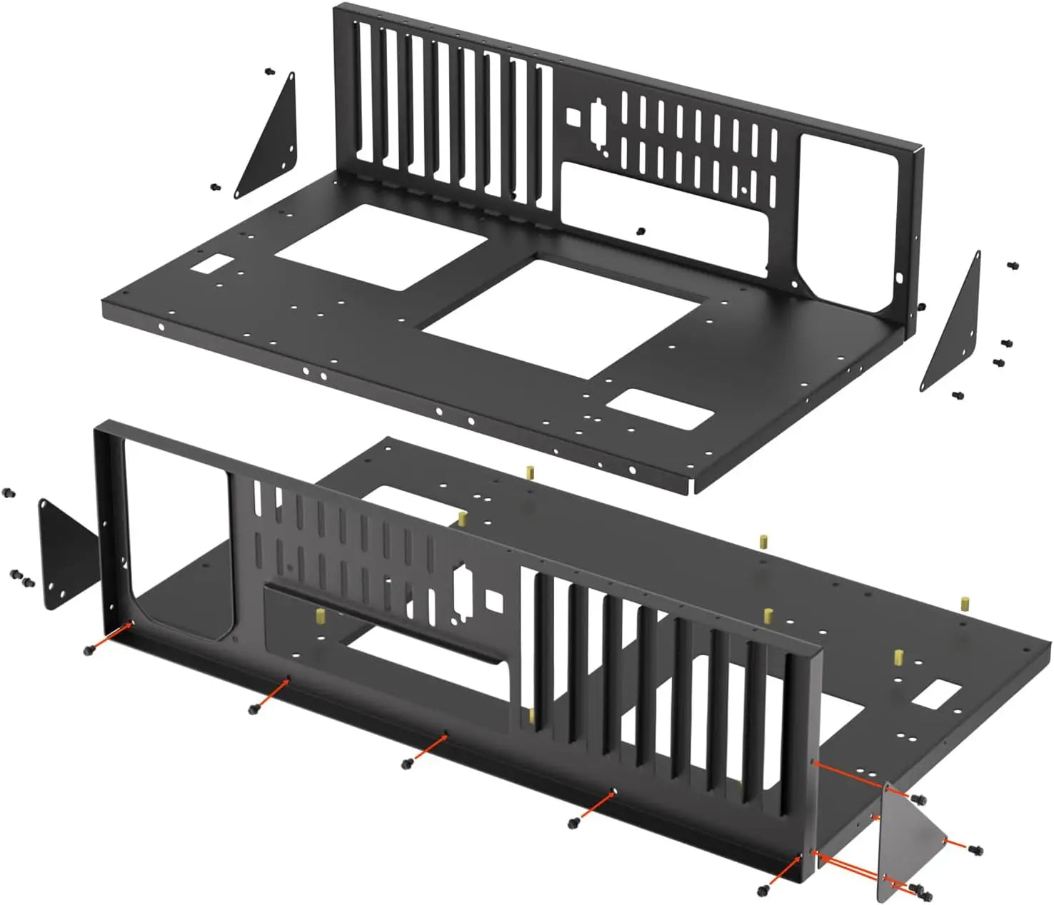 Open Air Computer PC Case, Test Bench Chassis ATX Open Mining Frame Computer Case, DIY PC Case Rack for ATX MATX ITX Motherboard.