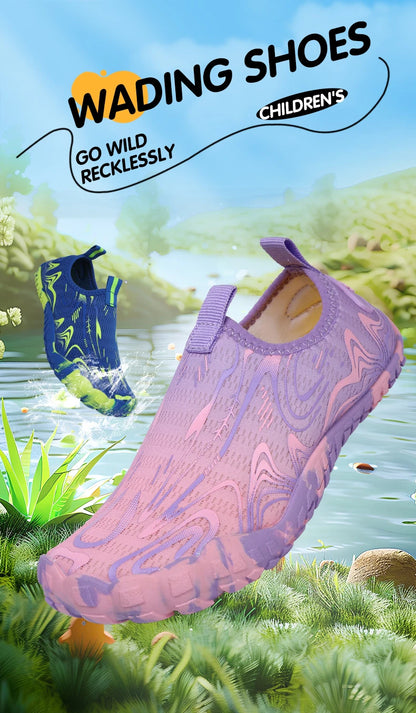 Kids Students Barefoot Quick-Drying Beach Swimming Aqua Shoes Boys Girls Fitness Running Shoes Summer Parent-child Water Shoes.