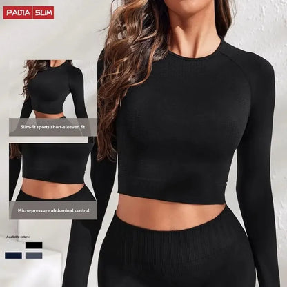 Seamless Yoga Wear Women's Long Sleeve Top T-Shirt For Running Training Fitness Clothes New Arrival Spring Autumn 2025.