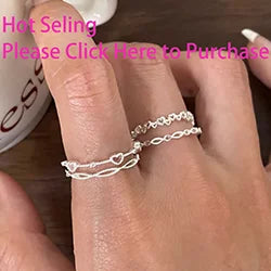 VENTFILLE 925 Sterling Silver Irregular Design Wave Golden Stackable Finger Rings Trendy Adjustable For Women Gifts Dropshipping.