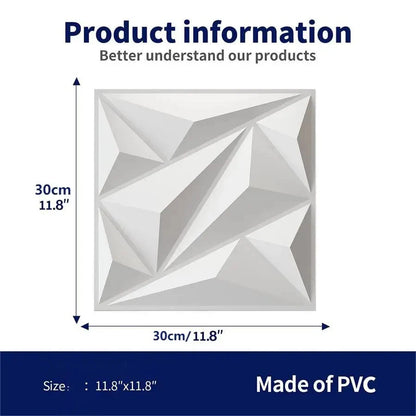 10pcs 30x30cm 3D Art Wall Panel background wall decoration exterior 3D wallpaper suitable for room bathroom ceiling hotel office