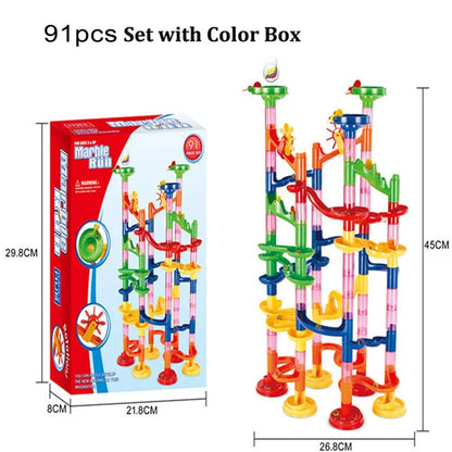 29-142PCS Marble Run Building Blocks Marbles Slide Toys For Children DIY Creativity Constructor Educational Toys Children Gift
