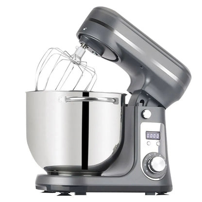 BioloMix BM601 1200W Kitchen Food Stand Mixer, Cream Egg Whisk, Cake Dough Kneader, 6L Capacity, Stainless Steel Bowl