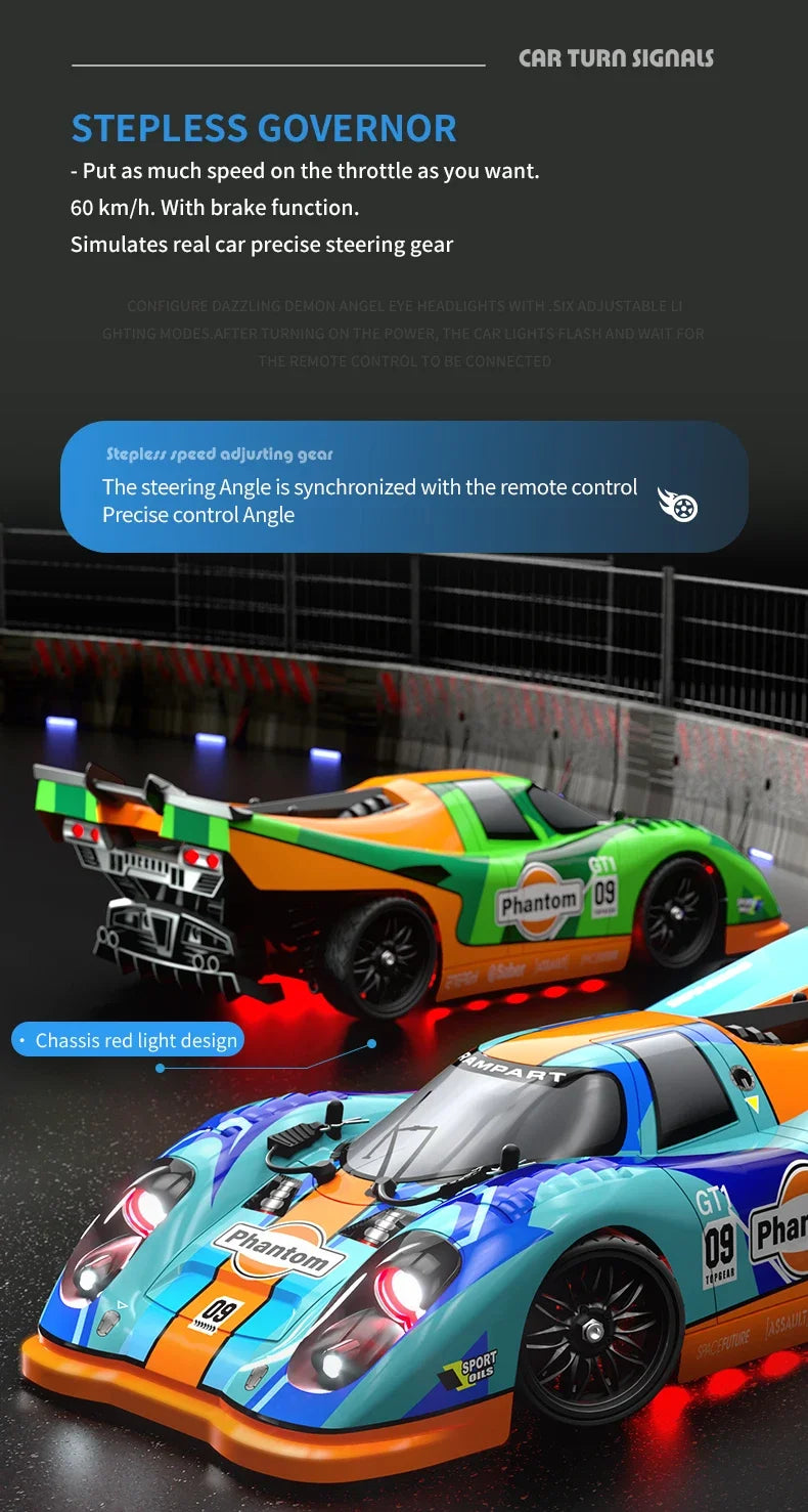 16307PRO 1:16 70KM/H Brushless Remote Control Car High Speed Drift Racing Car Four Wheel Drive Off Road Vehicle Boys Toy Gift.