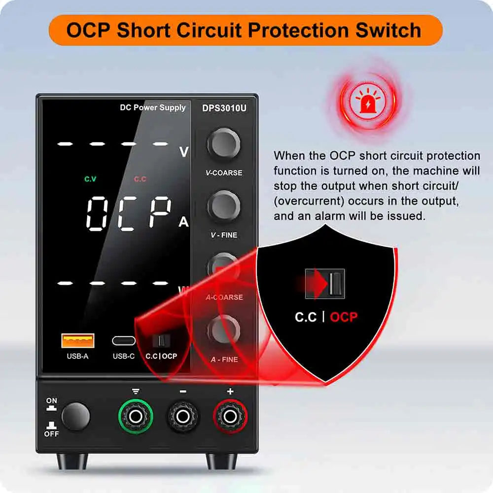 Adjustable DC Power Supply 30V 5A 10A 60V 120V 3A LaboratoryBench Power Source Switching Stabilized LCD Power Supply regulator.