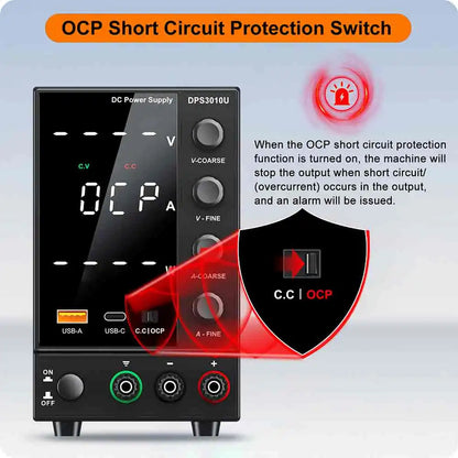 Adjustable DC Power Supply 30V 5A 10A 60V 120V 3A LaboratoryBench Power Source Switching Stabilized LCD Power Supply regulator.