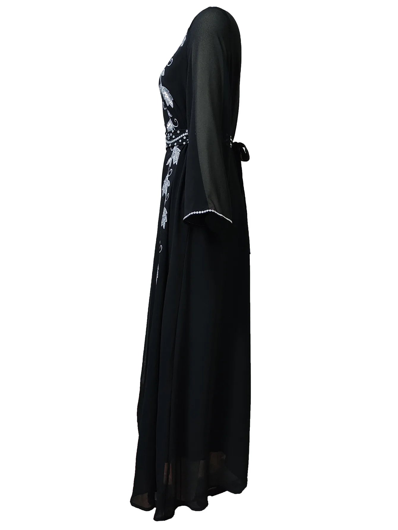 Eid Mubarak Abaya für muslimische Frauen Stickerei Langes Maxikleid Türkei Party Kaftan Arabische Robe Dubai Saudi Islamischer Kaftan Jalabiya.