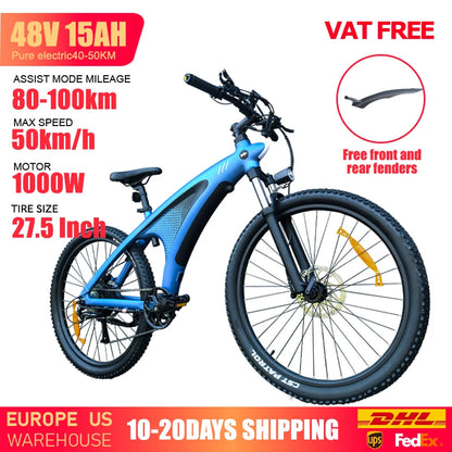 HUANCI Q5 electric bike 2000W electric bikes 27.5 Inch Electric bicycle  48V 20AH  electric e bike Mountain adults ebike fatbike
