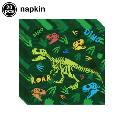 Jurassic Dinosaurier Geburtstagsparty liefert Dinosaurier Einweggeschirr Teller Tasse Serviette für Dinosaurier-Themen Party Kinder Jahre.