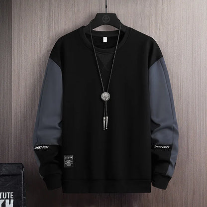 2025 Men Casual Sweatshirt Hoodie Men Harajuku Streetwear Pullover Male Patchwork Loose O-Neck Fashion Hip Hop Hoodies.