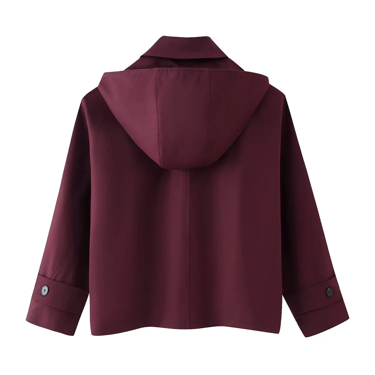 Frühjahr 2022, neue, vielseitige, einreihige, langärmlige Windjacke mit Kapuze und Tasche für Damen.