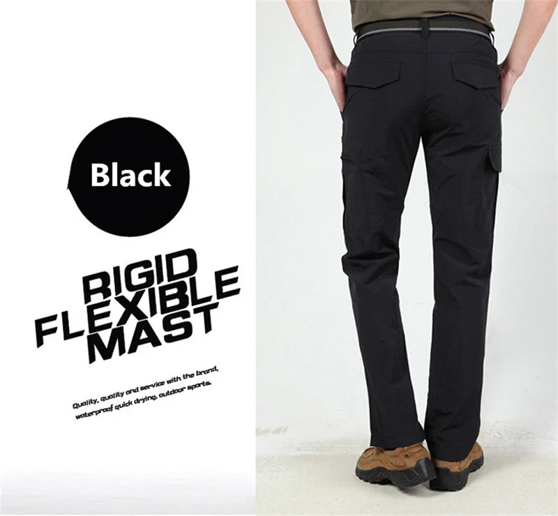 Men's Summer Tactical Cargo Pants Lightweight Casual Waterproof Trousers Casual Pants Wear-resisting Multi-pocket Outdoor Hiking.