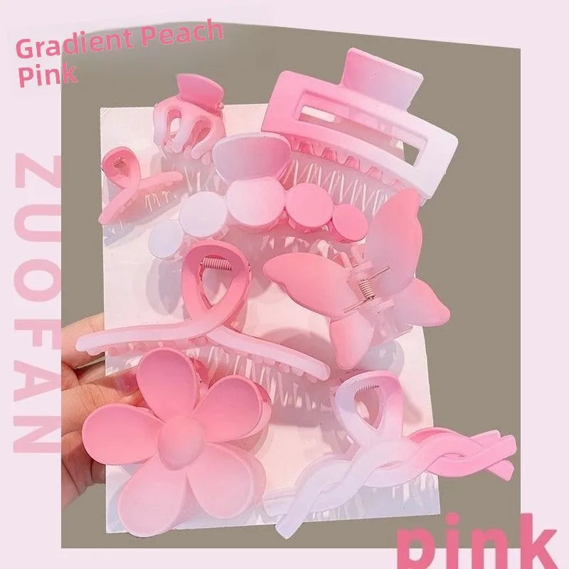 Matte Flower Hair Grips Set for Women Fairy Style Fresh Sweet Headwear for Updo Hairdo Back of Head Hair Accessories.