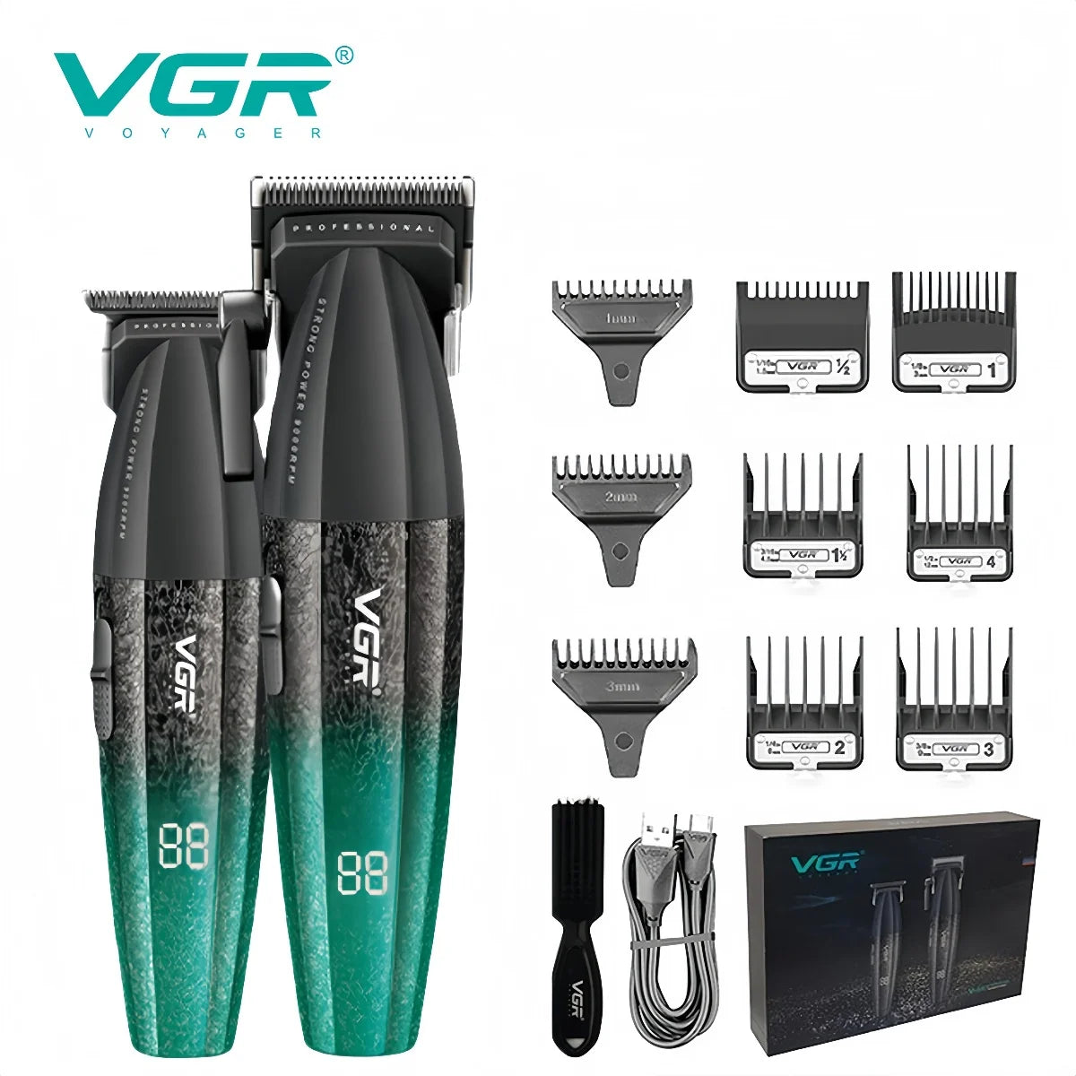 VGR Hair Clippers Professional Hair Trimmers Rechargeable Body Trimmer Electric Clippers Adjustable Hair Clippers Men V-640 s3.