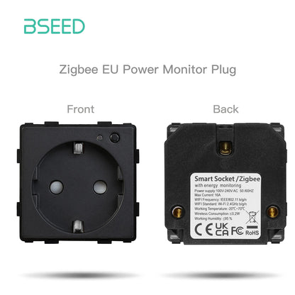 BSEED Zigbee EU/FR/UK/Universal Smart Steckdose Stecker Funktion Teile Mit Power Monitor Glas Rahmen DIY Teile Kostenlose Kombinieren.