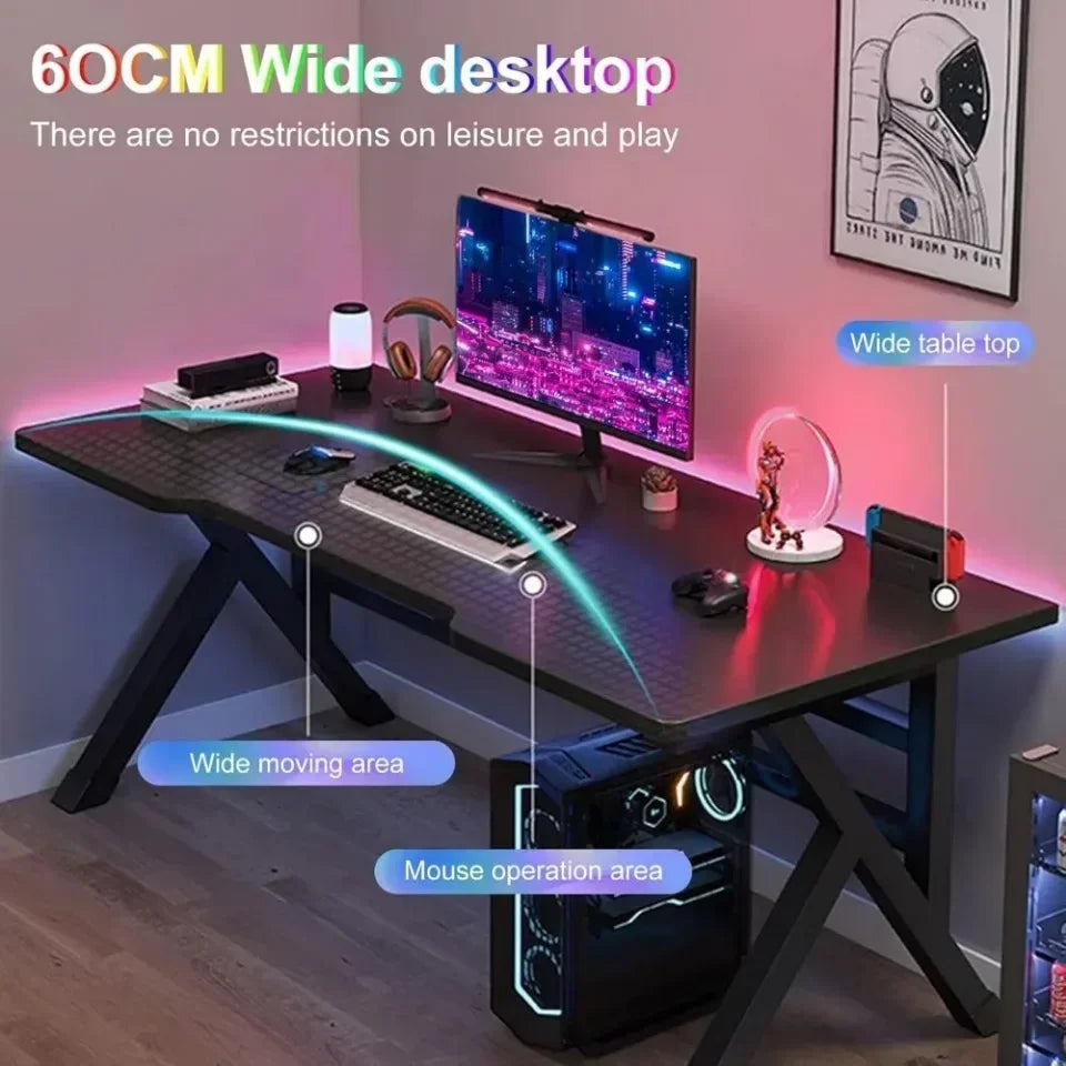 Ergonomischer Gaming-Tisch, Desktop-Computer, Doppel-Player-Gaming, luxuriöser und stabiler Gaming-Tisch, Schlafzimmer-Schreibtisch und Lernen