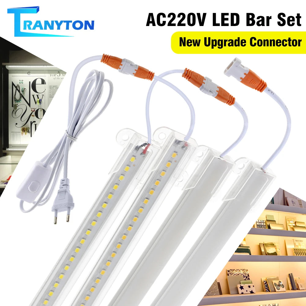 LED Tube Light AC220V  50cm 72LEDs High Brightness Night Bar 2835 Strip Energy Saving lamp for Home Kitchen Cabinet Wall Decor.