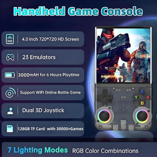 R36 Ultra Handheld Game Player WIFI 4 Inch IPS Screen Open Source Retro Video 64G 128G Memory up to 20000+ Games R36Ultra.