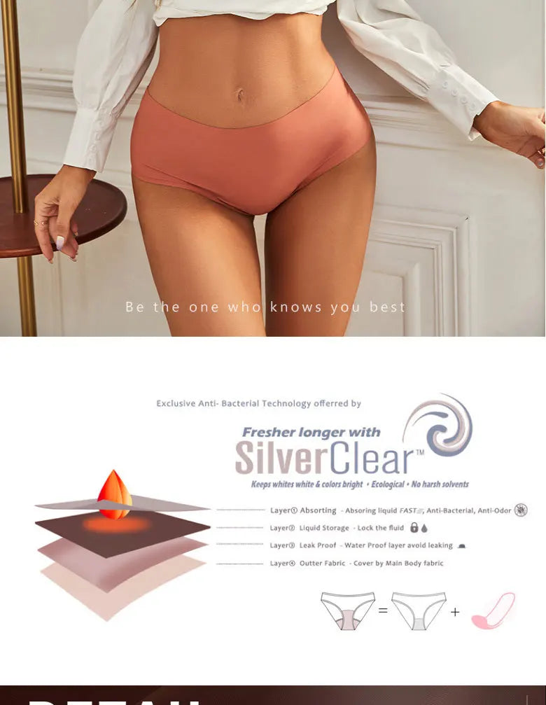 Period Panties Leakproof Washable Sanitary Napkin Insert Cross-Border plus Size Seamless Period Underwear.