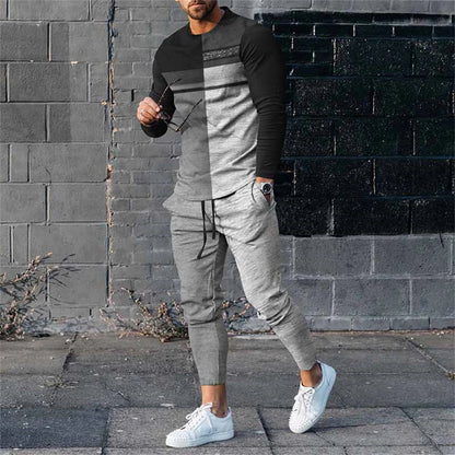 Men's Tracksuit Casual 3D Print 2 Piece Sets Long Sleeve T-Shirt+pants 2pcs Set Fashion Outfits Oversized Sports Unisex Clothing.