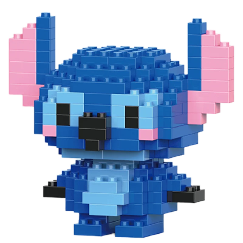 Disney 108 Style Stitch LinaBell Hello Kitty Building Blocks Princess Cartoon Figrues Bricks Children's Assembly Toys Model Gift.