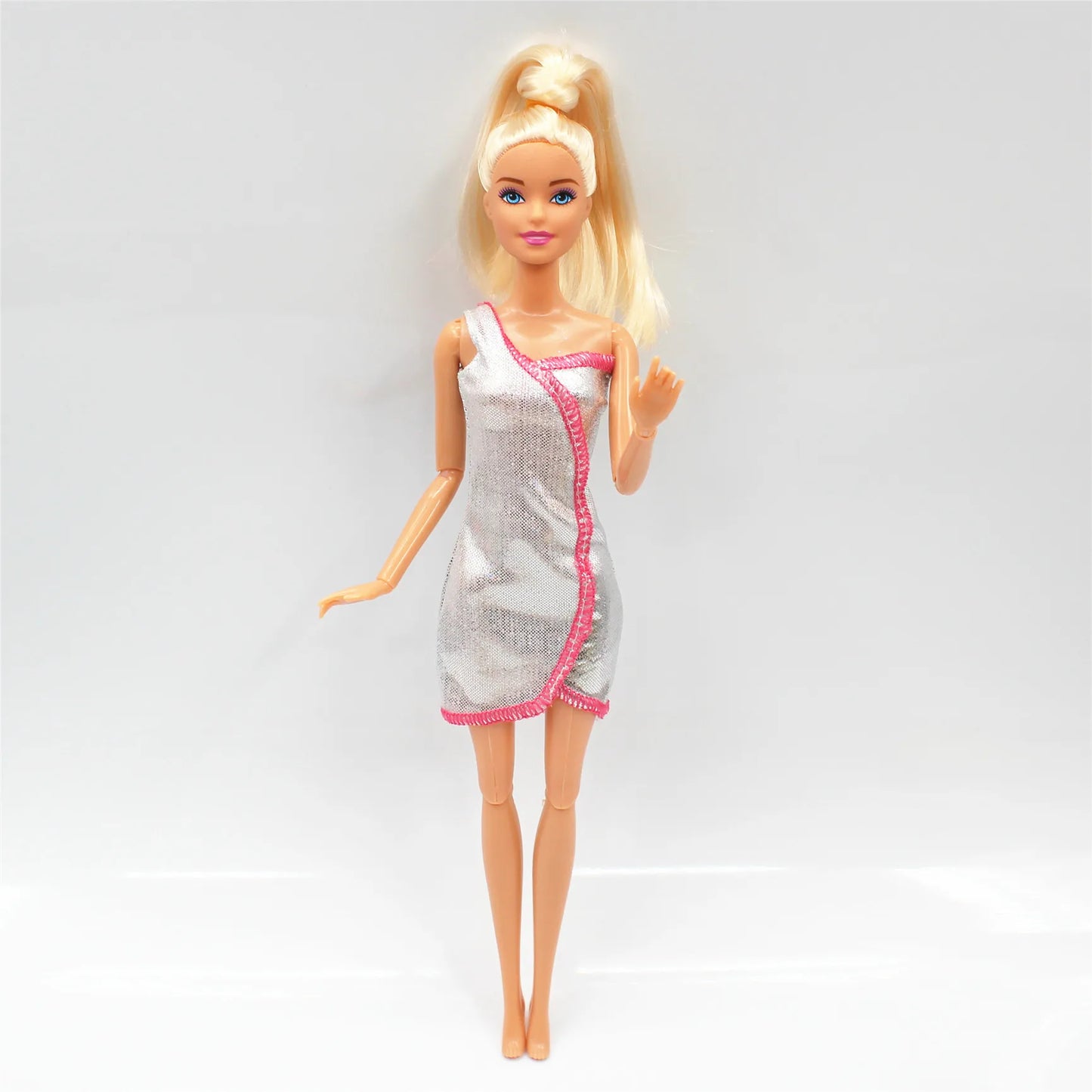 New 30cm 11 Joints Movable Doll with Clothes 1/6 Doll with Skirt Girls Play House Diy Dress Up Toy Gifts.
