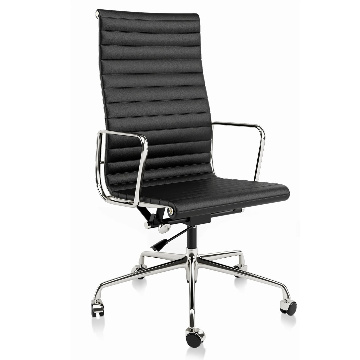 Weiße Drehstühle aus echtem Leder mit mittlerer Rückenlehne, ergonomischer Bürostuhl, verstellbarer drehbarer Gaming-Stuhl aus Leder, gerippter Bürostuhl