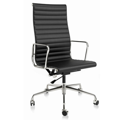 Weiße Drehstühle aus echtem Leder mit mittlerer Rückenlehne, ergonomischer Bürostuhl, verstellbarer drehbarer Gaming-Stuhl aus Leder, gerippter Bürostuhl