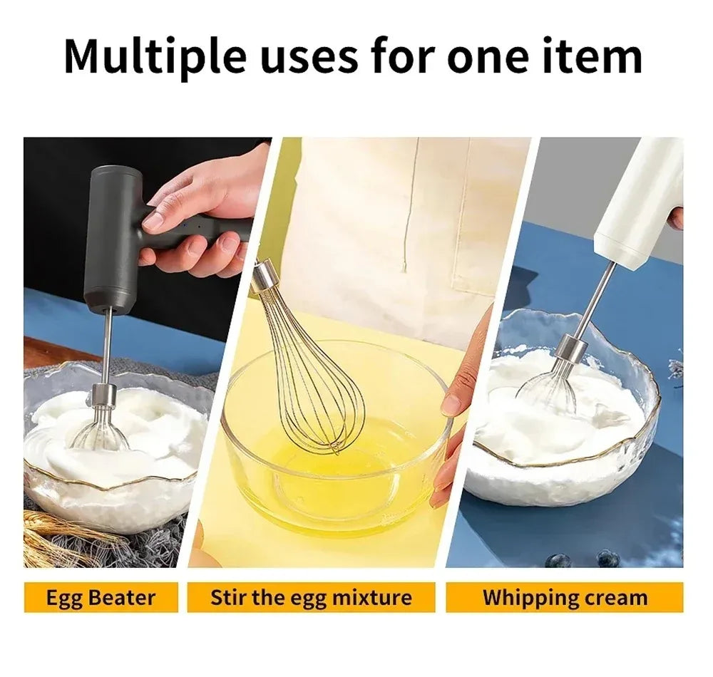Diwiter 1 PCS Wireless Electric Food Mixer Portable 3 Speeds Egg Beater Baking Dough Cake Cream Mixer Kitchen Tools.