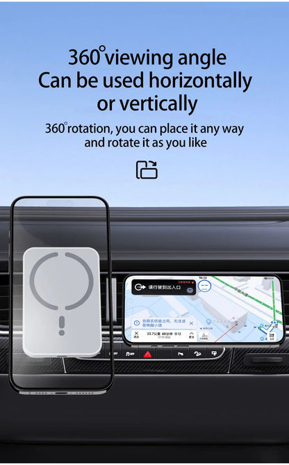 100W Magnetic Wireless Car Charger Air Outlet Phone Holder for iPhone 16 15 14 13 12 Pro Max Fast Wireless Car Charging Station.