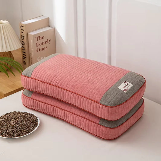 Sobakawa Traditional Buckwheat Standard Size Pillow Organic Cotton with Natural Technology for Cool Sleep Bed Sleep Pillow.