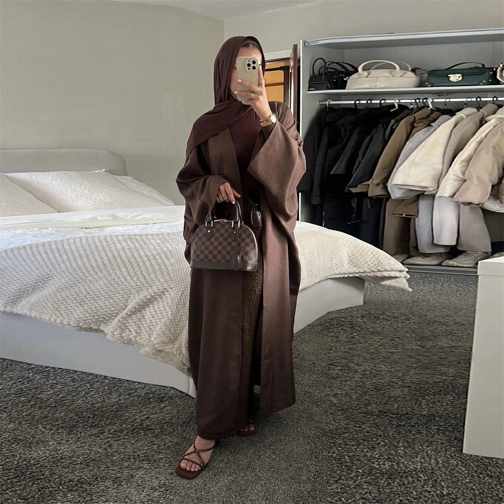 Ähnliche Baumwolle Leinen Batwing Kimono Abaya Dubai Islam Muslimischen Kleid Für Frauen Kebaya Kaftan Robe Musulmane Kaftan Marocain Femme.
