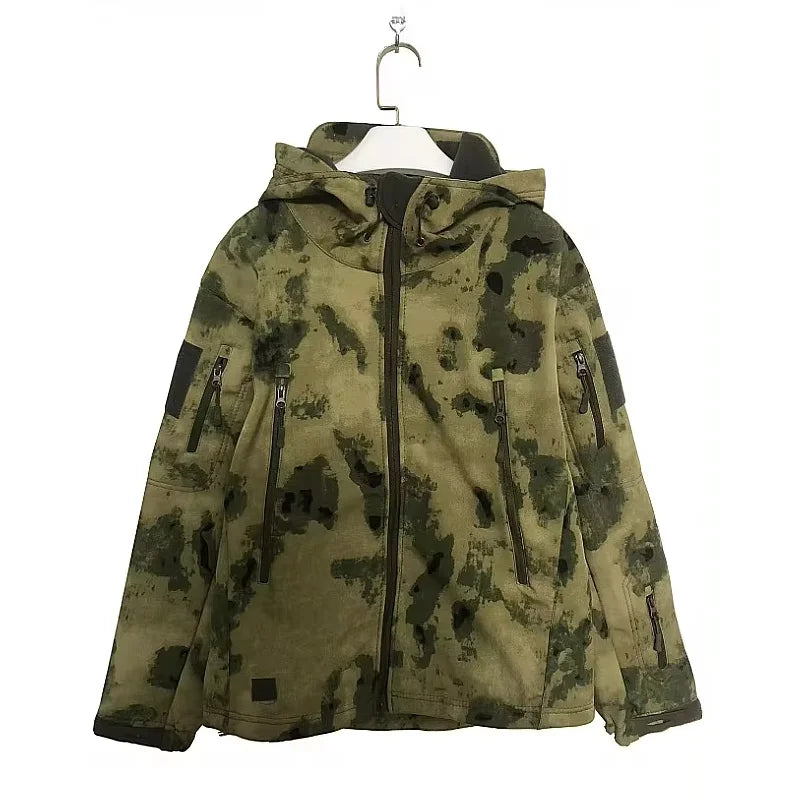 Military Shark Skin Soft Shell Jackets Men Tactical Windproof Waterproof jacket men Army Combat Jackets Mens Hooded Bomber Coats.