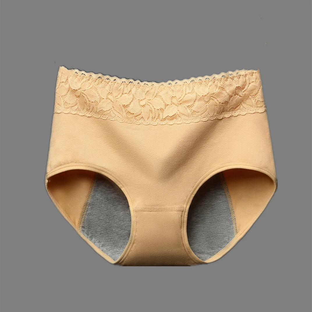 Menstrual Panties Briefs CottonLeakproof Waterproof For Women Short One-piecesmenstrual Middle-WaiWomanfancyUnderwearSize xl xxl.