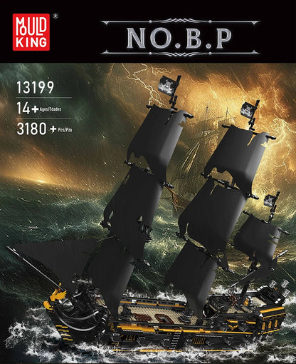 Mould King 13111 13199 Movie Toys The MOC Black Pearl Pirate Ship Model Assembly 16006 Building Block Brick Kids Christmas Gifts.