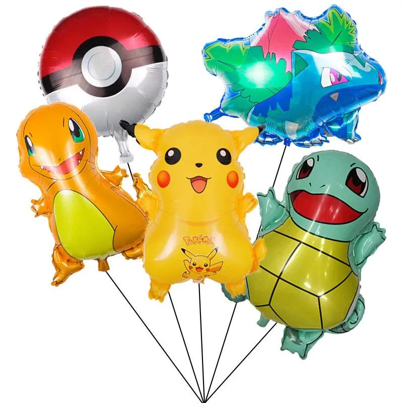 Pokemon Geburtstag Party Dekoration Pikachu Blitz Neue Ballon Set Kid Event Liefert Einweg Geschirr Banner Maske Hintergrund.