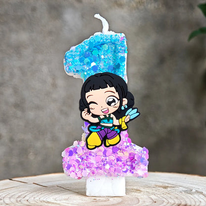 Heißer Kpop Dämon Jäger Thema Kerze 3D Nummer 0-9 Kinder Geburtstag Kuchen Dekoration Baby Dusche Anime Party liefert Geschenke.