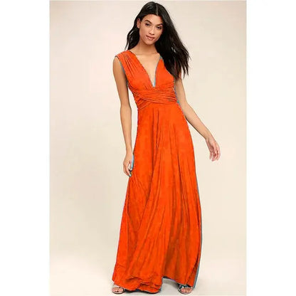 Sexy Frauen Multi way Wrap Cabrio Boho Maxi Club rotes Kleid Verband langes Kleid Party Brautjungfern Unendlichkeit Robe Longue Femme