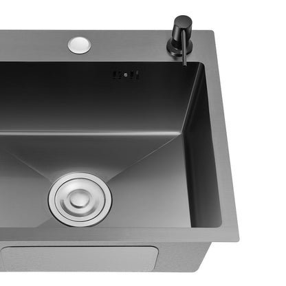 Edelstahlspüle, gut abdichtendes modernes Küchenspülbecken mit Abflusskorb für Häuser/Restaurants/Wäschezimmer