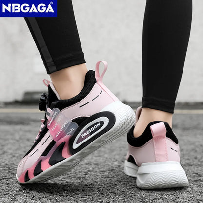 Cute Pink Girls' Summer Breathable Walking Shoes Lightweight Kids Fashion Sneakers for Outdoor Sports Tennis.