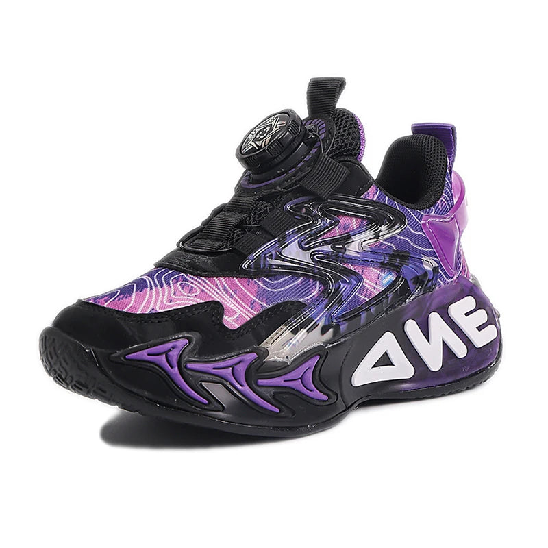 Fashion Print Children Shoes Boys Sneaker Autumn PU Leather Luxury Kids Casual Sneaker Platform Sports Tennis Shoes for Boy