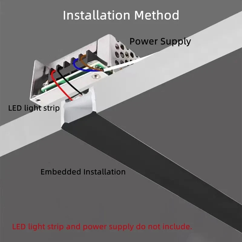 1-5M Recessed White Silicone Tube Border Led Neon Flexible Channel Holder Easy Install Waterproof Dustproof DIY Special-shaped.