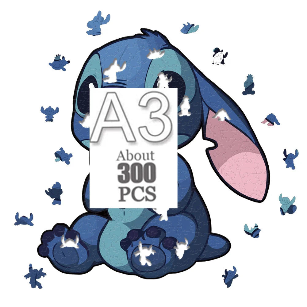 Cartoon animal wooden puzzle Film elements figure Popular classics wood jigsaws for adult kids Educational toy.