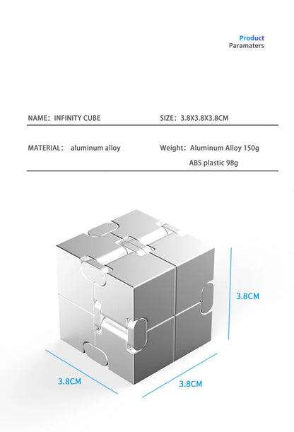 Magic Cube Stress Relief Toy Infinity Cube Portable Educational Toys Decompress Relax Toys for Children Adults Christmas Gift.