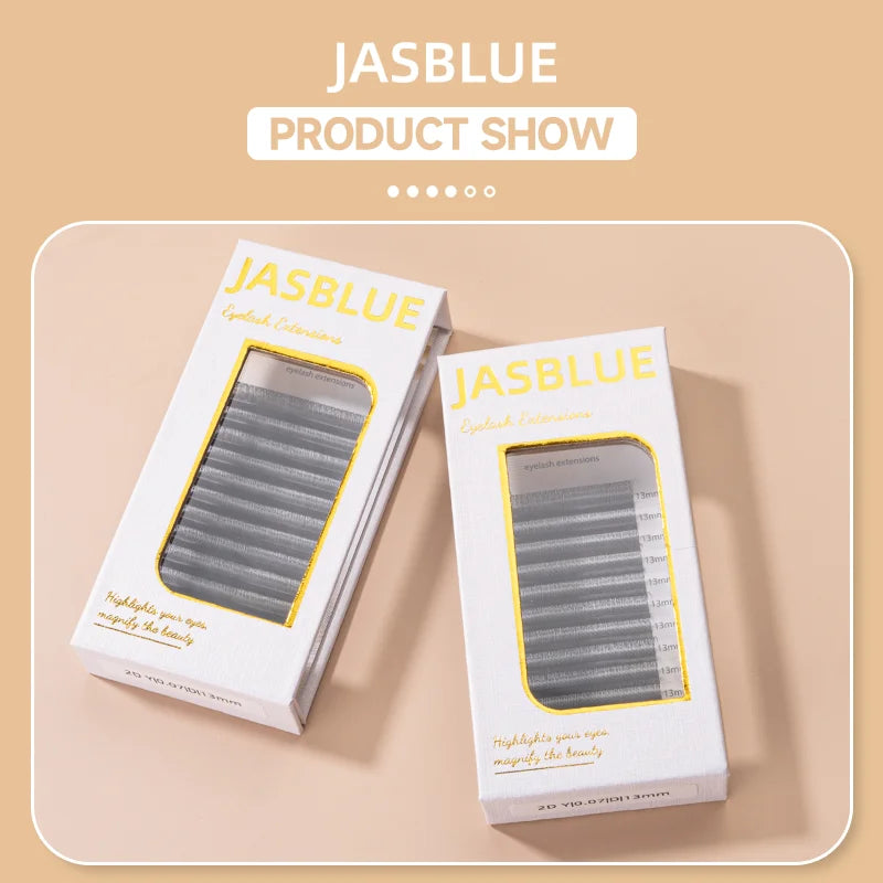 JASBLUE 2D Y Shape Eyelash Extensions Single Tip Y Premade Fans Y Lashes extensions Light Y Shape Eyelashes Lines.