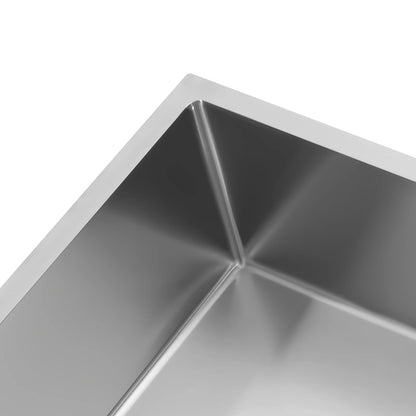 Rechteckiges Unterbau-/Topmount-Waschbecken mit schalldichten Pads, Doppelschüssel-Küchenspüle aus Edelstahl, Badezimmerwaschbecken ﻿