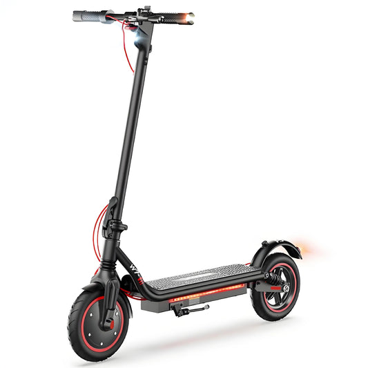 ISCOOTER W7 Electric Scooter Adults 650W motor 36V10.5Ah E-Scooter 8.5"Inflatable road Tires Foldable EScooter.