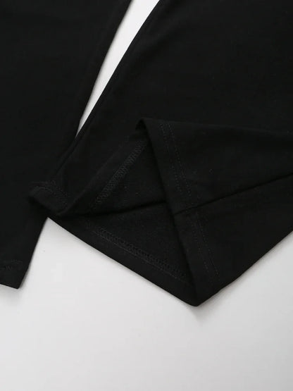 HH Women Casual Sport Pant Suit Vintage Solid Short Sleeve O Neck T-Shirt + Drawstring Jogging Pants Woman Commuting Sets