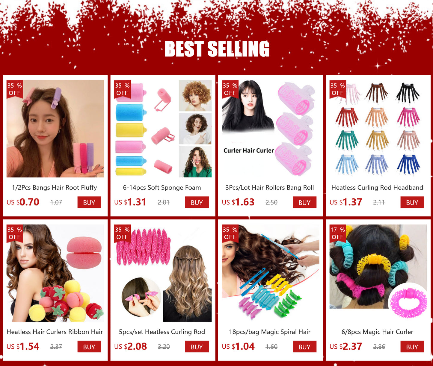 5pcs/set Heatless Hair Curlers No Heat Hair Rollers Soft Curls Women Sleeping Lazy Curling Rods Wave Formers Hair Styling Tools.