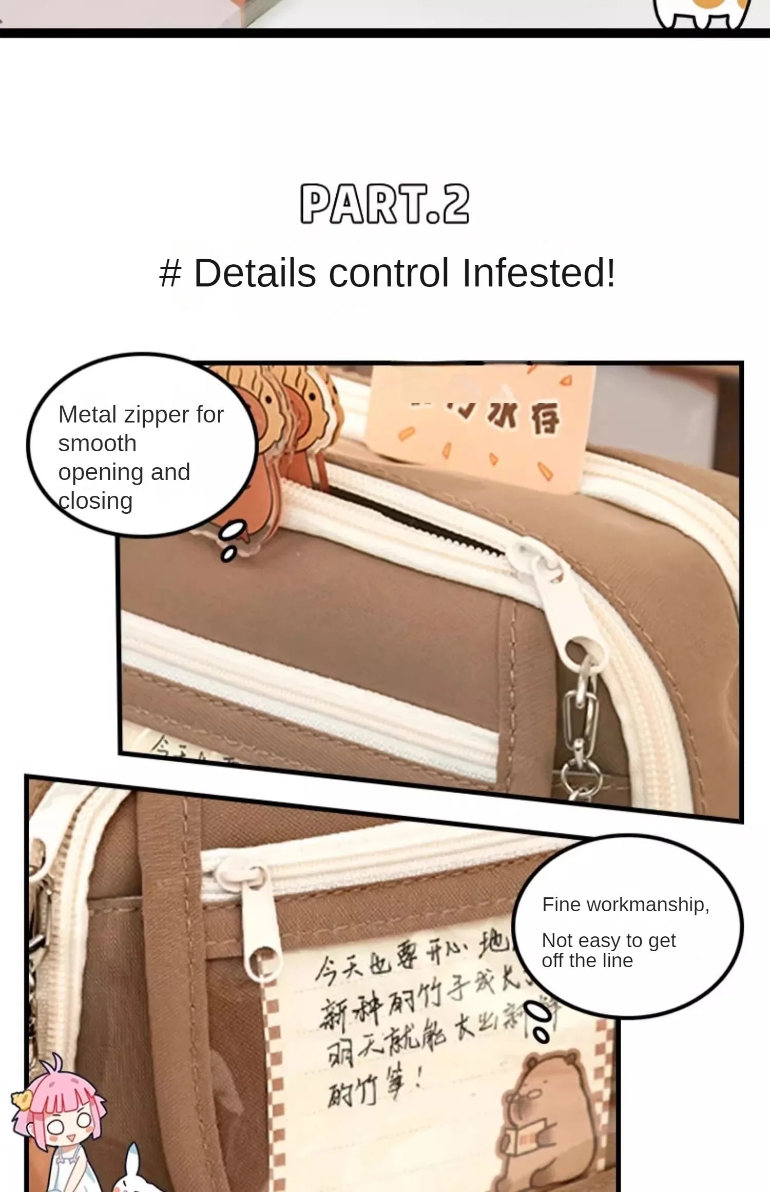 Große Kapazität Bleistift Tasche Capybara Cartoon Leinwand Schreibwaren Halter Tasche Mit Broschen Aufkleber Clips Schlüsselanhänger Kinder Stift Fall.